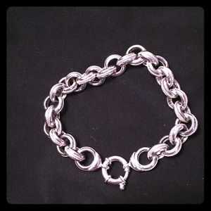Sterling silver link bracelet